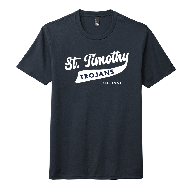 Adult St. Timothy Trojans Navy T-Shirt