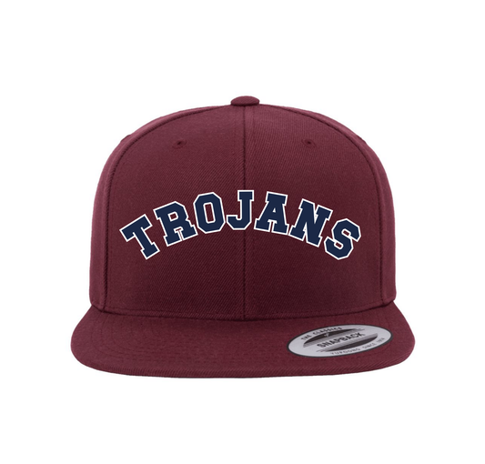 Trojans Maroon Flat Bill Snapback Cap