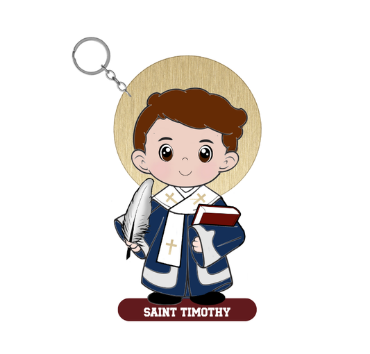 St. Timothy PVC Keychain