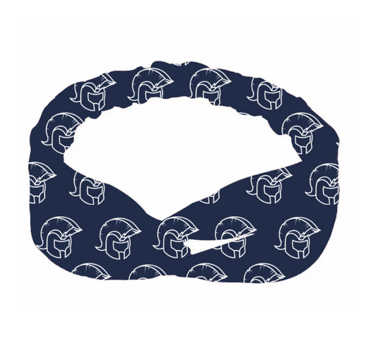 Trojan Mascot Navy Elastic Headband