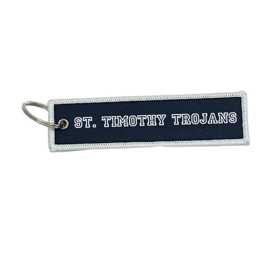 St. Timothy Trojans Embroidered Keychain